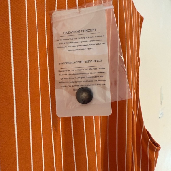 NWT XXL Striped Pumpkin Spice Orange Vest Maxi Skirt Set Plus Size Fall Fashion - Picture 8 of 16